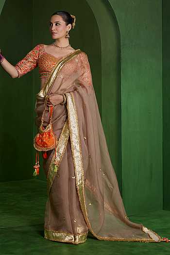 Booti Chhitkan Handwork Saree With Blouse