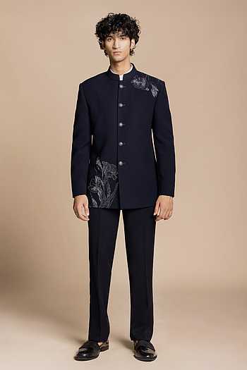 Navy Metallic Jodhpuri Set