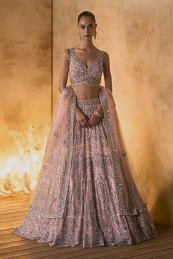 Camellia Sequin Embroidered Lehenga Set