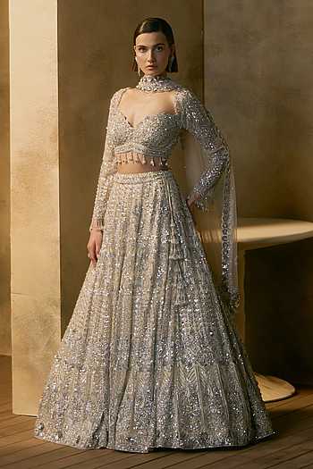 Astra Geometric Embroidered Lehenga Set