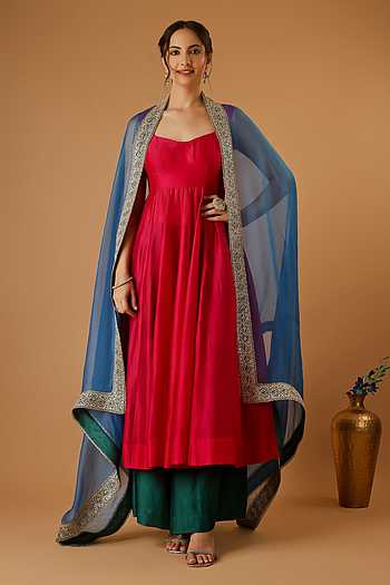 Sleeveless Corset Anarkali Set