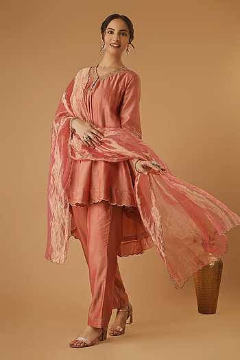 Border Embroidered Kurta Set