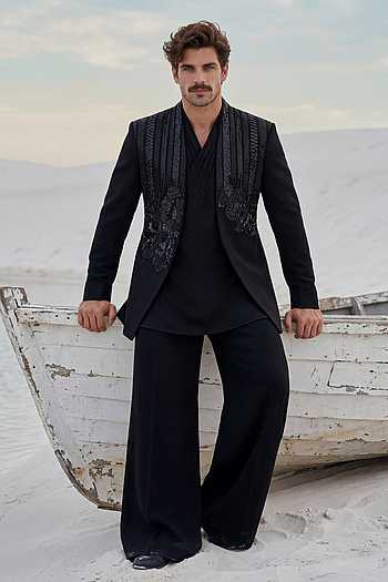Embroidered Jacket Kurta Set