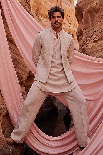 Embroidered Waistcoat Pant Set
