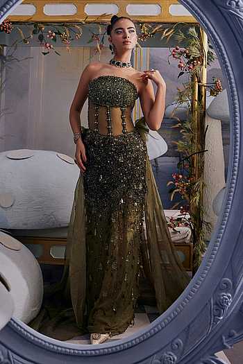 Isabela Embellished Trail Gown