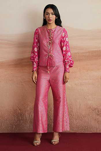 Sahar Woven Brocade Jacket & Trouser Set