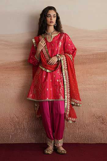 Janhavi Woven A-Line Kurta Salwar Set