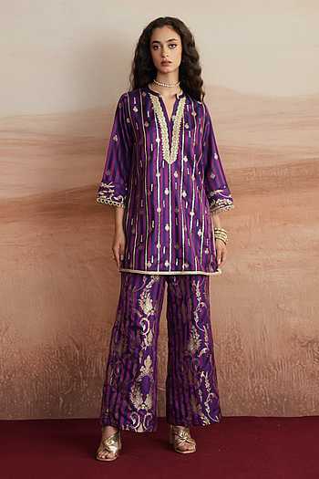 Sameena Brocade Kurta & Palazzo Set