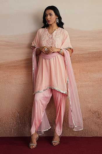 Kamilah Embellished Kurta Dhoti Pant Set