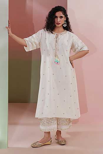 Aafreen Embroidered Kaftan & Palazzo Set
