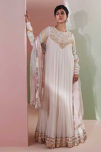 Saaz Embroidered Anarkali With Dupatta