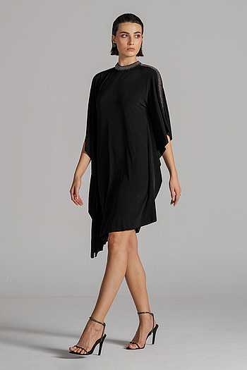 Neckline Embellished Short Dress