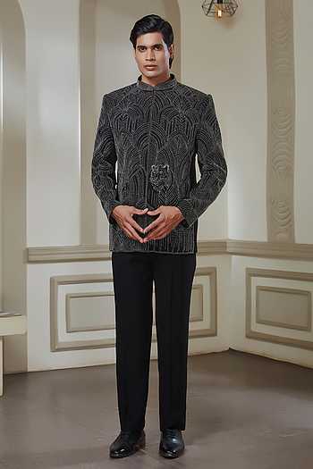 Embroidered Bandhgala & Pant Set