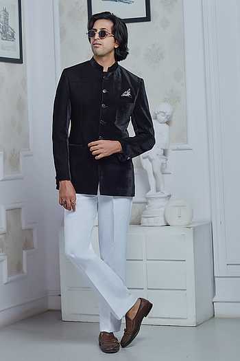 Velvet Bandhgala & Pant Set