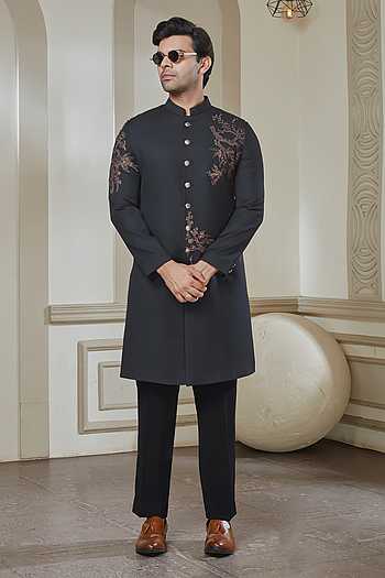 Thread Work Achkan & Pant Set