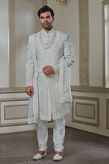 Mirror Work Sherwani Pant Set