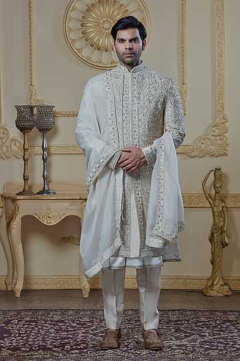 Zardozi Embroidered Achkan Set