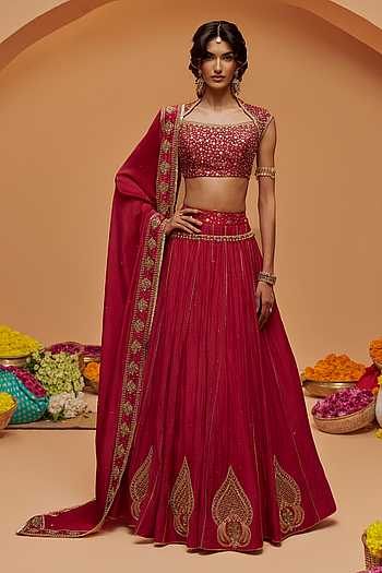 Hand Embroidered Lehenga Set