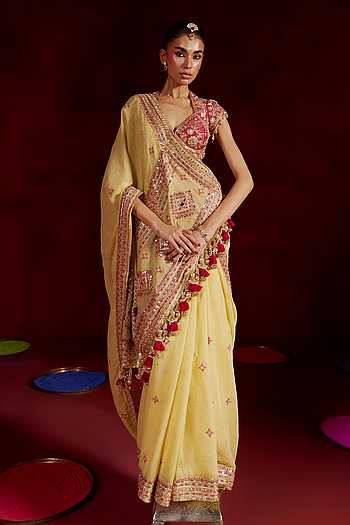 Embroidered Saree With Blouse