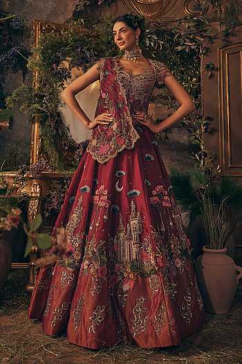 Moon Cloud Story Embroidered Lehenga Set