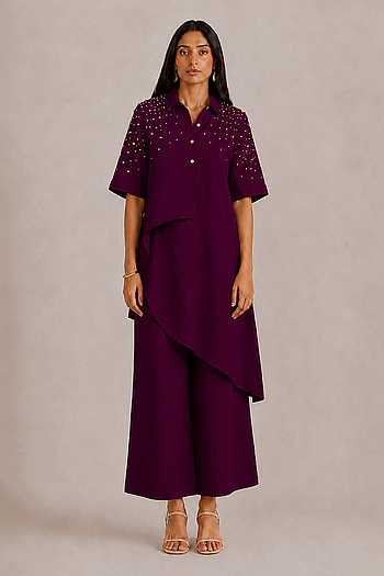 Rhinestone Opus High Low Top & Pant Set