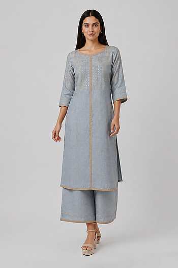 Sunlit Tiles Pattern Kurta & Pant Set