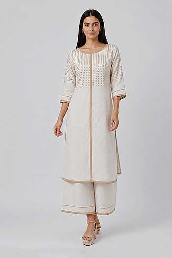 Sunlit Tiles Pattern Kurta & Pant Set