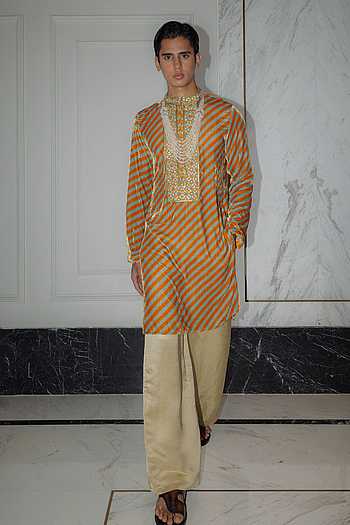 Leheriya Print Kurta Set