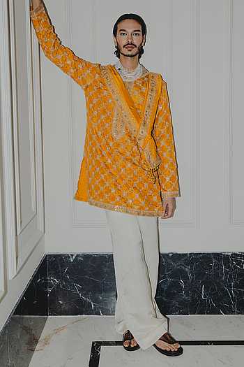Embroidered Kurta & Pant Set