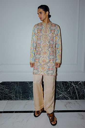 Ivory Printed Kurta Set