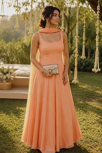 Embroidered Anarkali With Dupatta