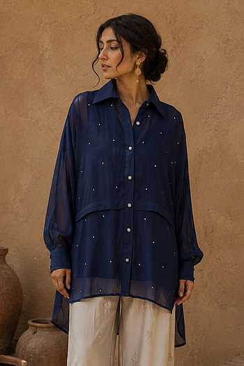 Celestial Hand Embroidered Shirt