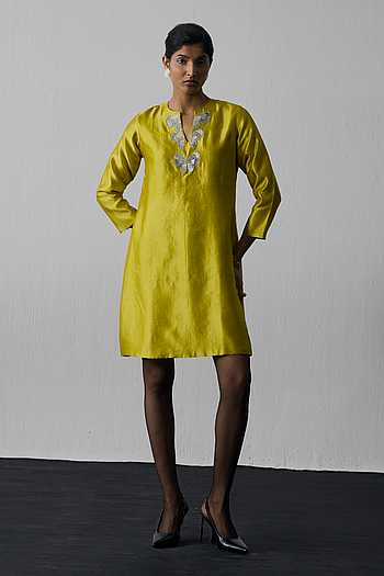 Neckline Embroidered Dress