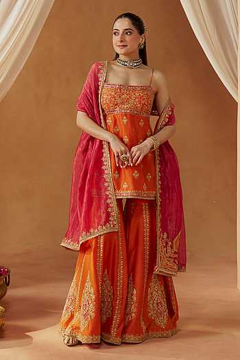 Najma Embroidered Kurta Gharara Set