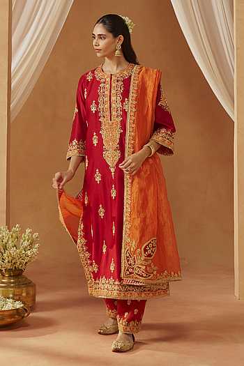 Mubina Kashmiri Tilla Work Kurta Set