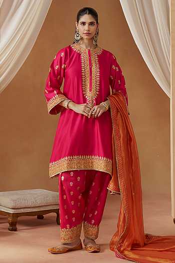 Zeenal Silk Chanderi Kurta Set