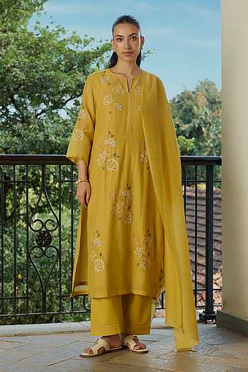 Marigold Applique Kurta Set