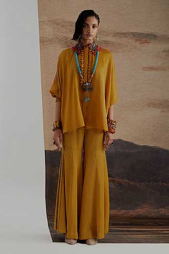 Mandala Placement Printed Shirt & Sharara Set