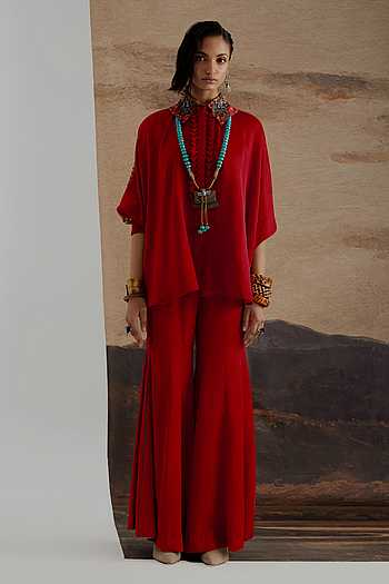 Mandala Placement Printed Shirt & Sharara Set