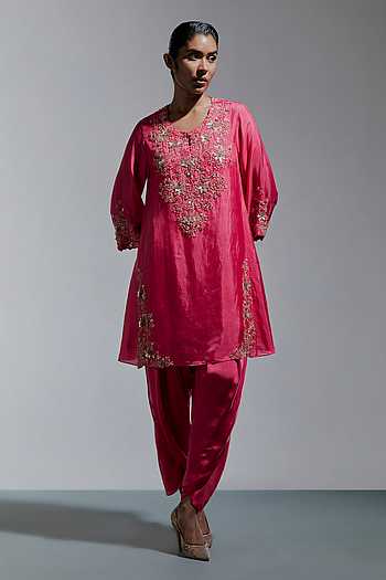 Floral Embroidered Kurta & Salwar Set