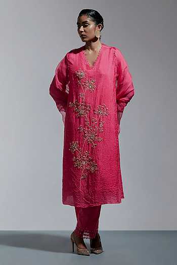 Floral Embroidered Kurta & Pant Set