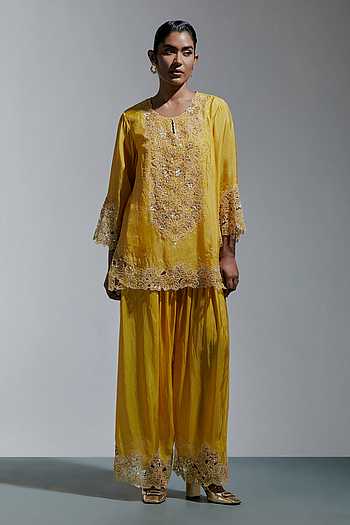 Floral Embroidered Kurta & Salwar Set