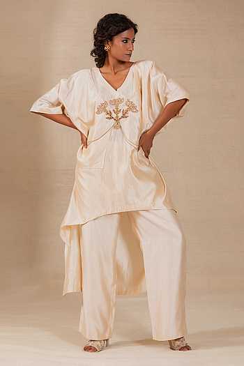 Silsila Folk Motif Kaftan & Pant Set