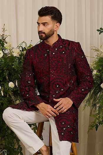 The Lannister Sculptural Embellished Sherwani