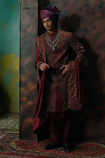 Lohit Embroidered Sherwani Set