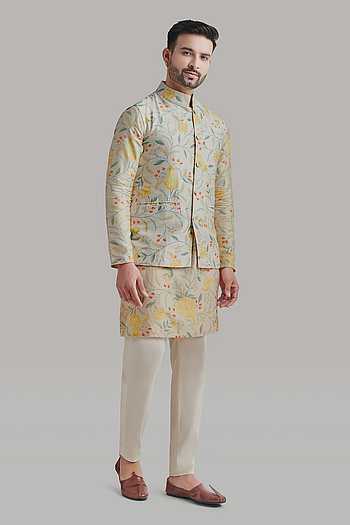 Printed Nehru Jacket Set