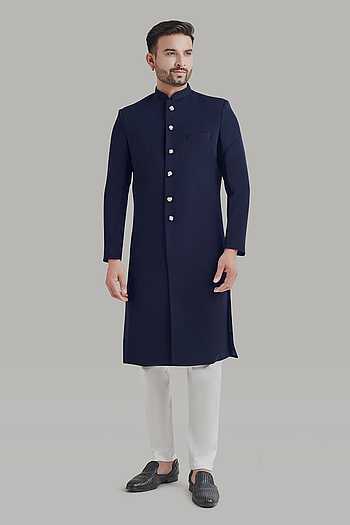 Plain Sherwani Set