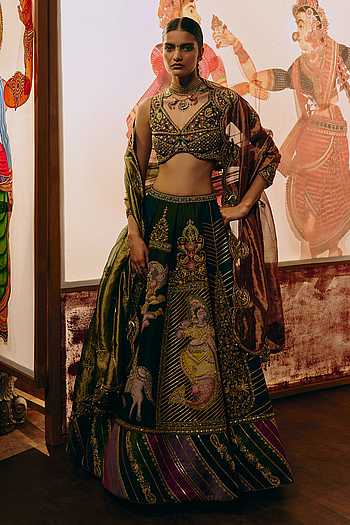 Divyakatha Patch Work Lehenga Set