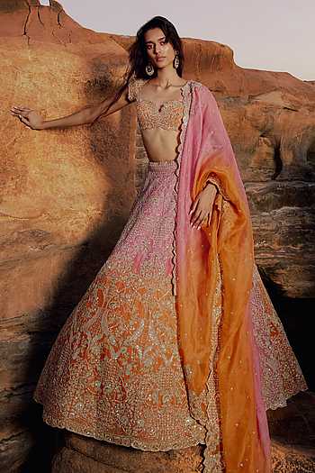 Ritie Embroidered Bridal Lehenga Set