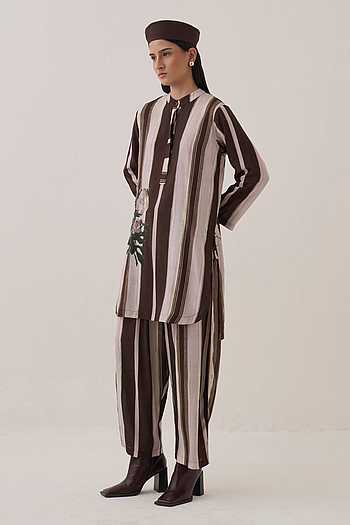 Shyam Mantesh Striped Kurta & Pant Set